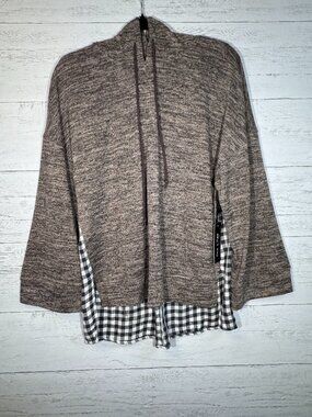 Doe & Rae Mocha Heather/Checked Hoodie